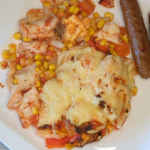 Airfryer Rezept Tortilla-Auflauf mit Gemüse & Käse
