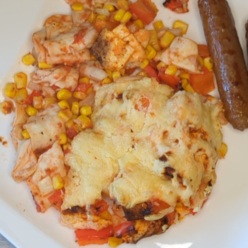 Airfryer Rezept Tortilla-Auflauf mit Gemüse & Käse