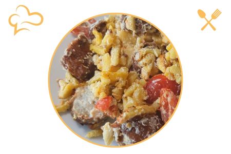 Bratwurstbällchen im Backpapier in der Heißluftfritteuse – gelingt einfach aus dem Airfryer Bratwurstbällchen im Backpapier in der Heißluftfritteuse<br />